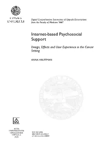 Internet-Based Psychosocial Support