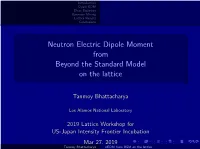 Neutron Electric Dipole Moment from Beyond the Standard Model on the Lattice