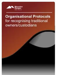 Organisational Protocols for Recognising Traditional to Copy Owners/Custodians