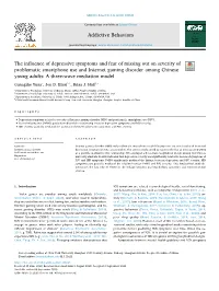 The Influence of Depressive Symptoms and Fear of Missing out on Severity of Problematic Smartphone Use and Internet Gaming Disor