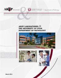 ARUP Laboratories & the University of Utah Department Of