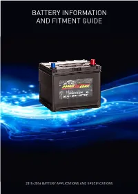 Battery Information and Fitment Guide