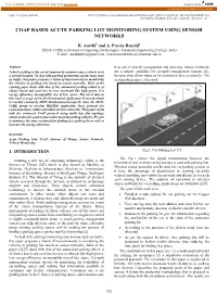 Coap Based Acute Parking Lot Monitoring System Using Sensor Networks