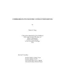 Compressible Flows for Fluidic Control in Microdevices