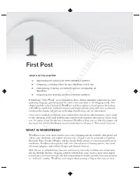 Copyrighted Material What Is Wordpress?