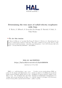 Determining the True Mass of Radial-Velocity Exoplanets with Gaia F