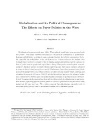 Globalization and Its Political Consequences: the Effects On