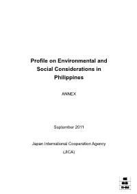 Profile on Environmental and Social Considerations in Philippines