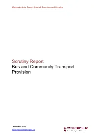 Scrutiny Report Bus and Community Transport Provision