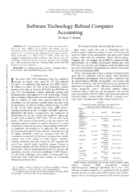 Software Technology Behind Computer Accounting M