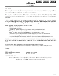 STATEMENT of MISHANDLING Prompt Completion and Return of This Form Is Essential to the Successful Tracing And/Or Resolution of Your Claim