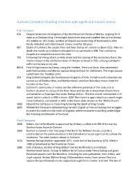 Durham Cathedral: Building Time Line with Significant Historic Events