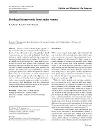 Privileged Frameworks from Snake Venom