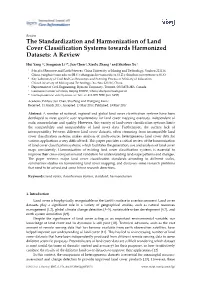 The Standardization and Harmonization of Land Cover Classification Systems Towards Harmonized Datasets: a Review