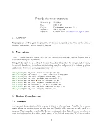 Unicode Character Properties