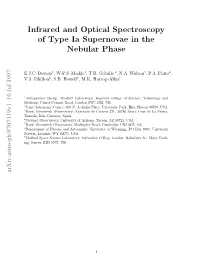 Infrared and Optical Spectroscopy of Type Ia Supernovae in the Nebular
