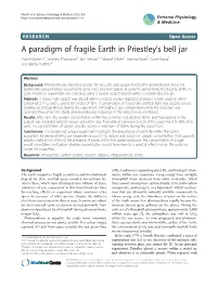 A Paradigm of Fragile Earth in Priestley's Bell