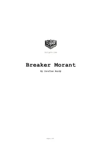 Breaker Morant Movie Script in PDF Format