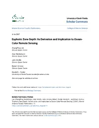 Euphotic Zone Depth: Its Derivation and Implication to Ocean-Color Remote Sensing" (2007)