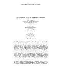 Genome-Wide Analysis and Comparative Genomics Inna