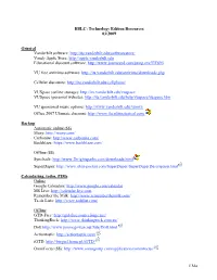 J.Ma BBLC: Technology Edition Resources 03/2009 General