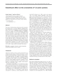 Substituent Effect on the Aromaticity of 1,3-Azole Systems
