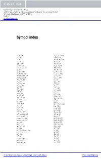 Symbol Index