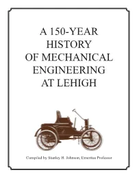 A 150-Year History of Mechanical Engineering at Lehigh