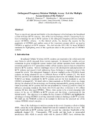 Orthogonal Frequency Division Multiple Access : Is It the Multiple Access System of the Future? Srikanth S., Kumaran V