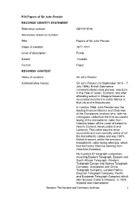 Papers of Sir John Pender