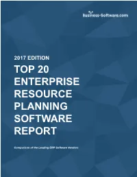 Top 20 Enterprise Resource Planning Software Report