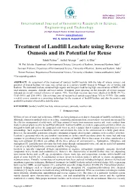 Treatment of Landfill Leachate Using Reverse Osmosis and Its Potential for Reuse