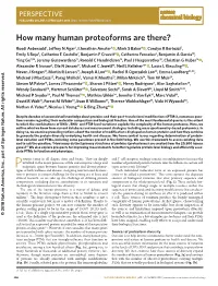 How Many Human Proteoforms Are There?