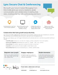 Lync Secure Chat & Conferencing