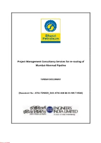 Project Management Consultancy Services for Re-Routing of Mumbai-Manmad Pipeline