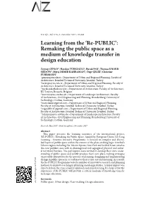 Remaking the Public Space As a Medium of Knowledge Transfer in Design Education