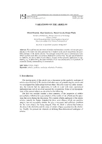 VARIATIONS on the ARBELOS 1. Introduction