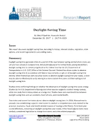 Daylight Saving Time