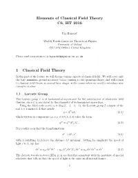 Elements of Classical Field Theory C6, HT 2016