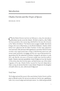Introduction Charles Darwin and the Origin of Species