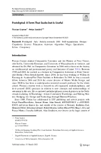 Postdigital Science and Education