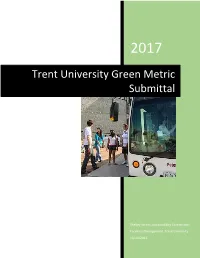 Trent University Green Metric Submittal