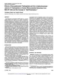 Effects of Deoxyadenosine Triphosphate