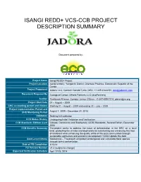Isangi Redd+ Vcs-Ccb Project Description Summary