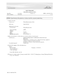 SAFETY DATA SHEET Chlorodifluoromethane (R 22) Issue Date: 16.01.2013 Version: 1.0 SDS No.: 000010021746 Last Revised Date: 18.06.2015 1/15