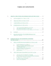 Table of Contents