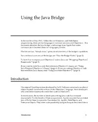 Using the Java Bridge