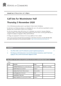 View Call Lists: Westminster Hall PDF File 0.05 MB