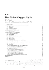 8.11 the Global Oxygen Cycle S