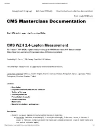 CMS Masterclass Documentation | Quarknet